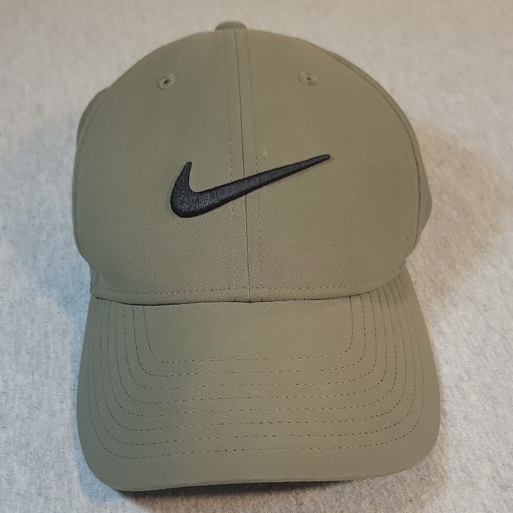 Nike Beige/Black Swoosh Logo Solid Baseball Cap Hat Unisex Adults One Size